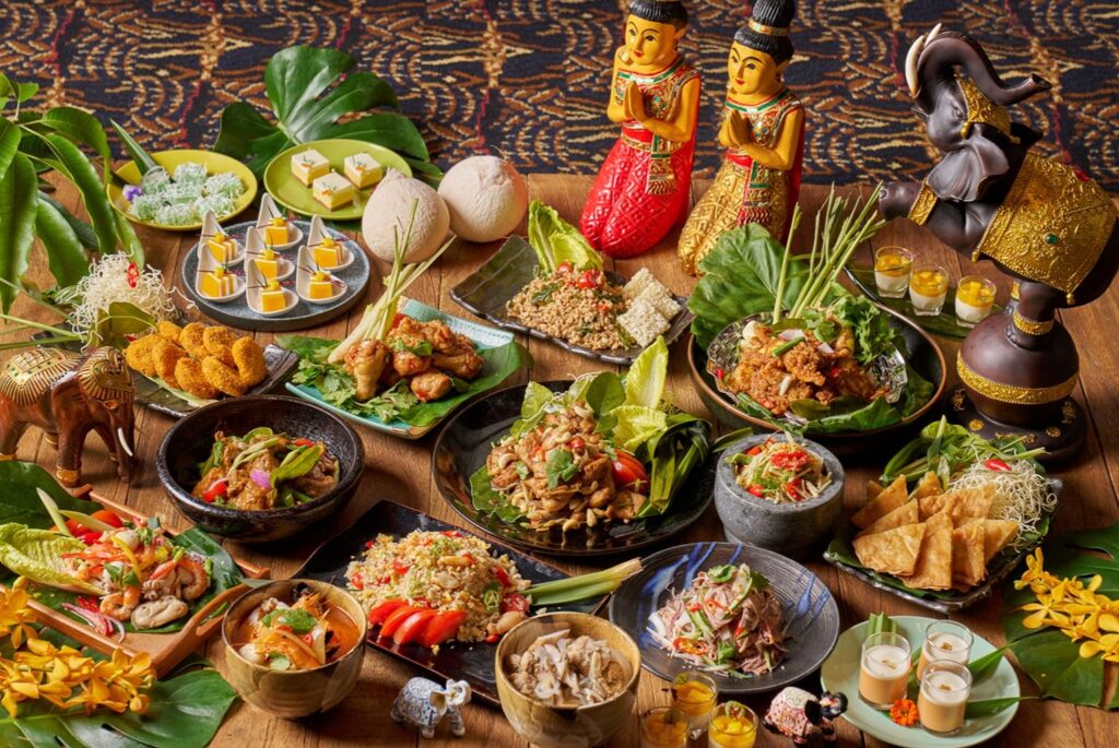 泰國美食節美食大集合。（台北福華大飯店提供）