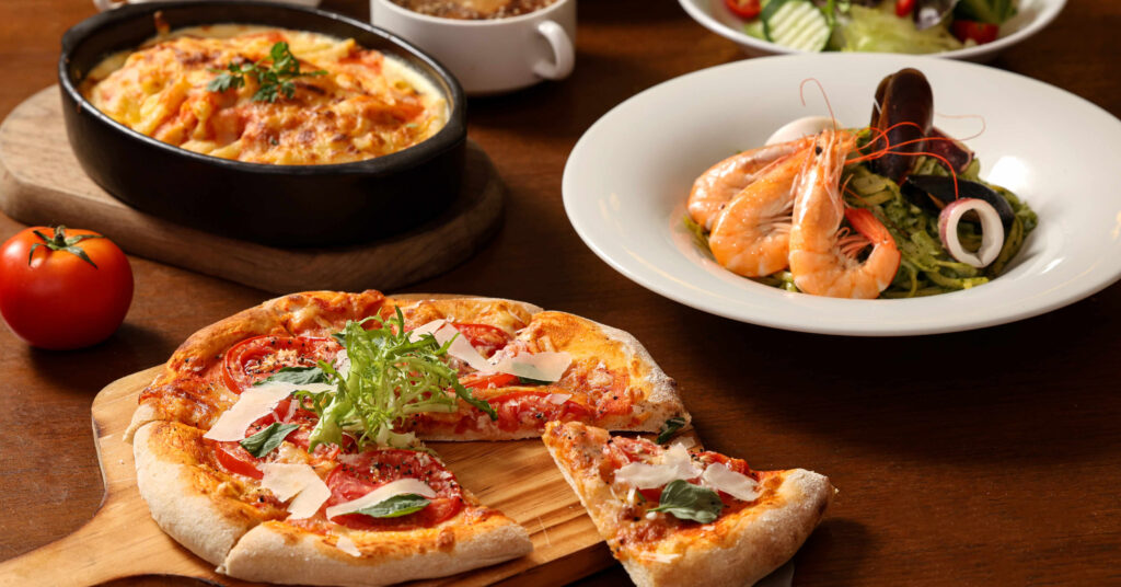 義饗食堂推出一系列義大利麵與窯烤披薩