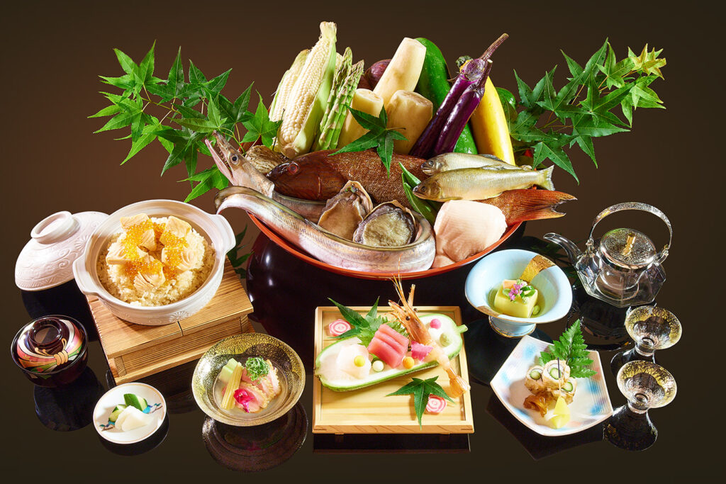 HAYASE日本料理，料理長郡司行雄因應炎夏推出「納涼懷石料理」。（JR東日本大飯店台北提供）
