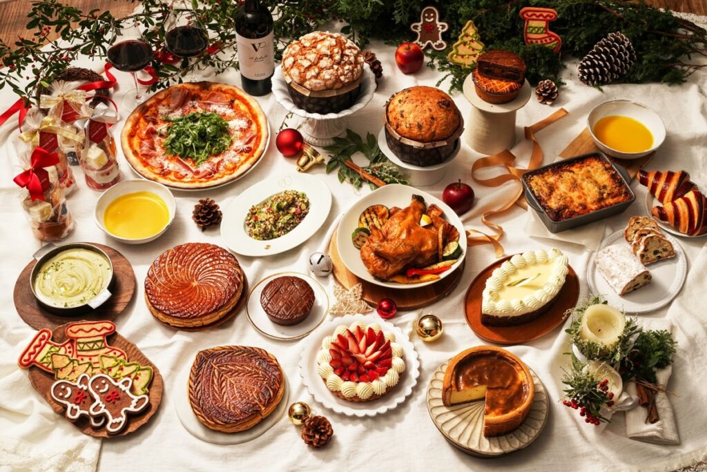 珠寶盒法式點心坊攜手姊妹品牌五方食藏提供聖誕跨年聚餐所需餐點、麵包、甜點。