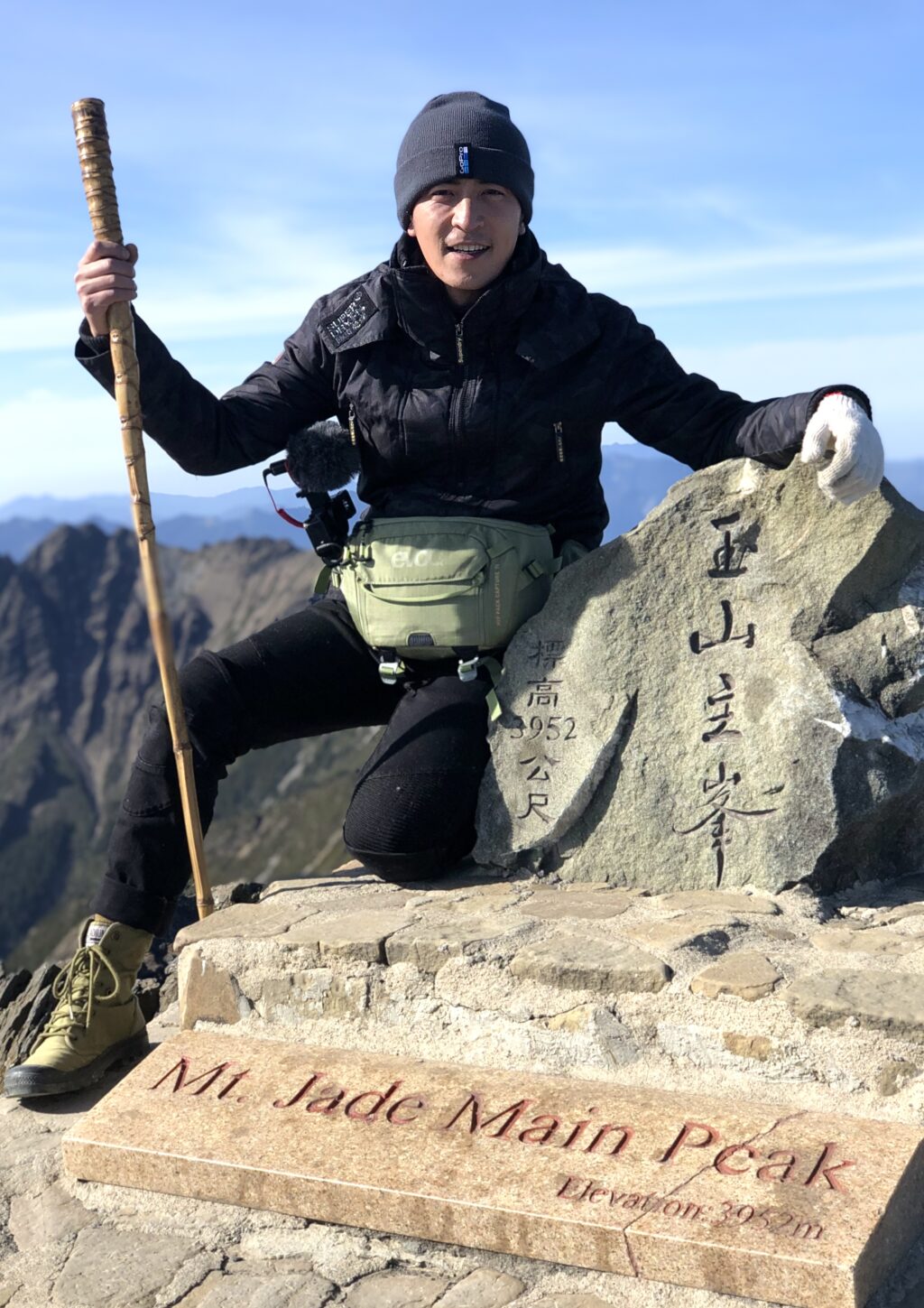 趙駿亞第一次爬山，就成功征服海拔3952公尺的玉山主峰。（圖片來源／趙駿亞）